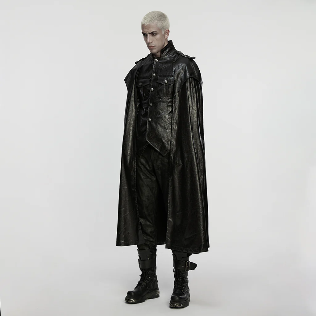 Punk one-piece shirt Military  cloak - Image 3