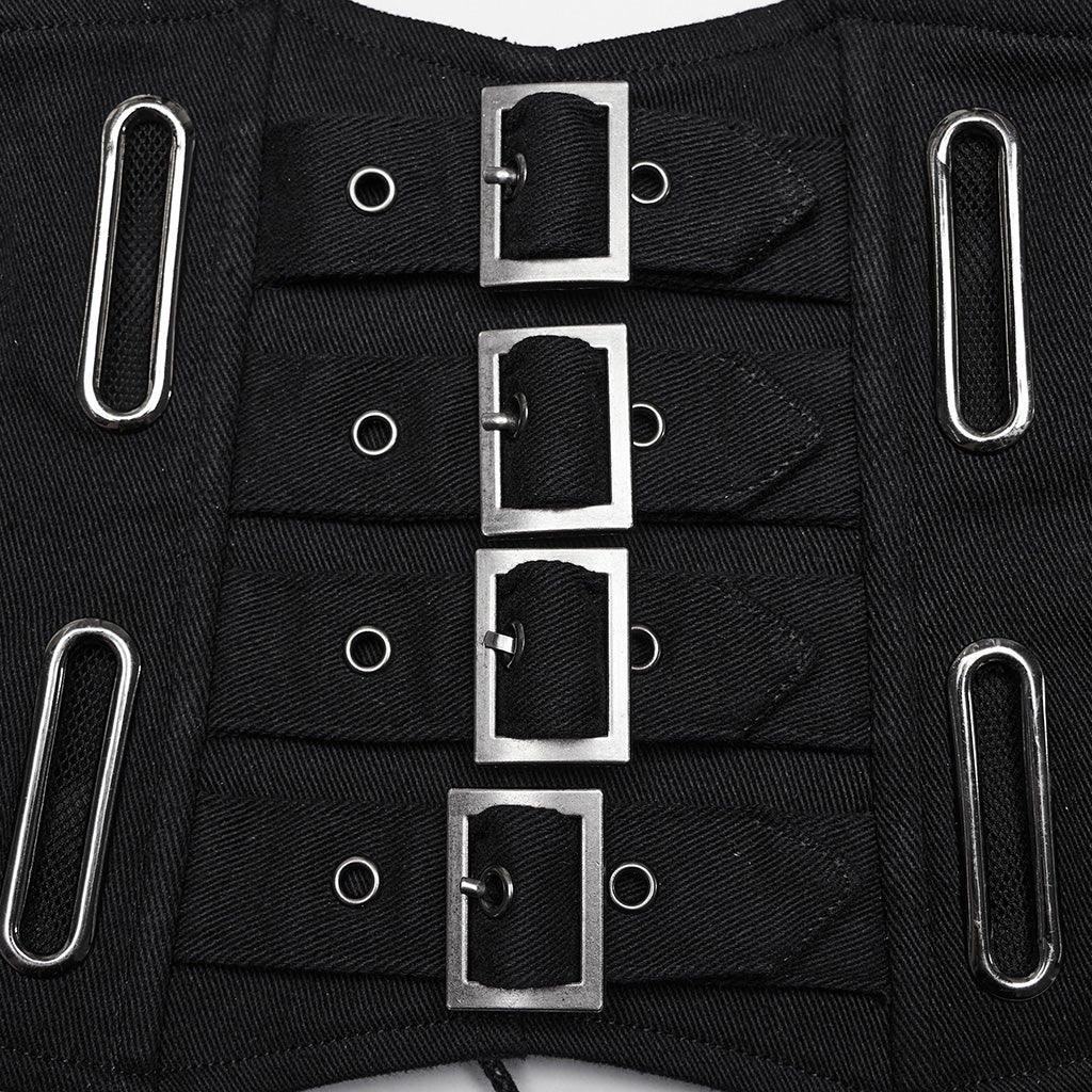 Punk Oval Eyelets Corset - Image 6