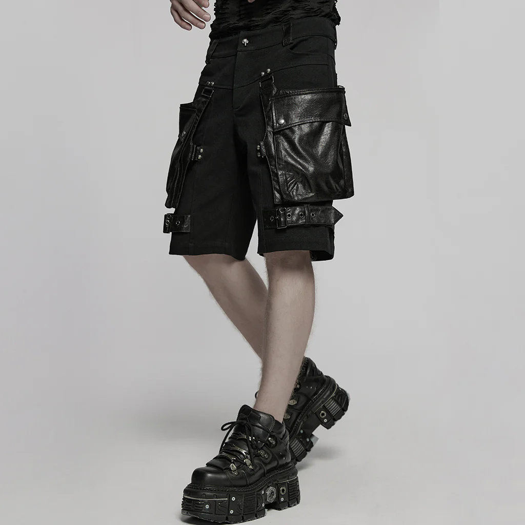 Punk oversized wrinkled shorts - Image 4
