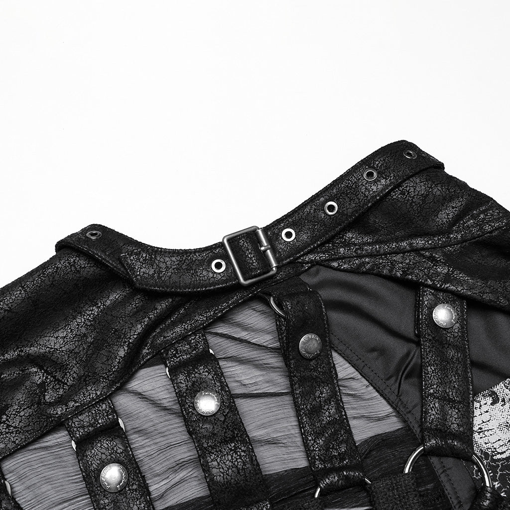 Punk personalized hollow skeleton vest - Image 8