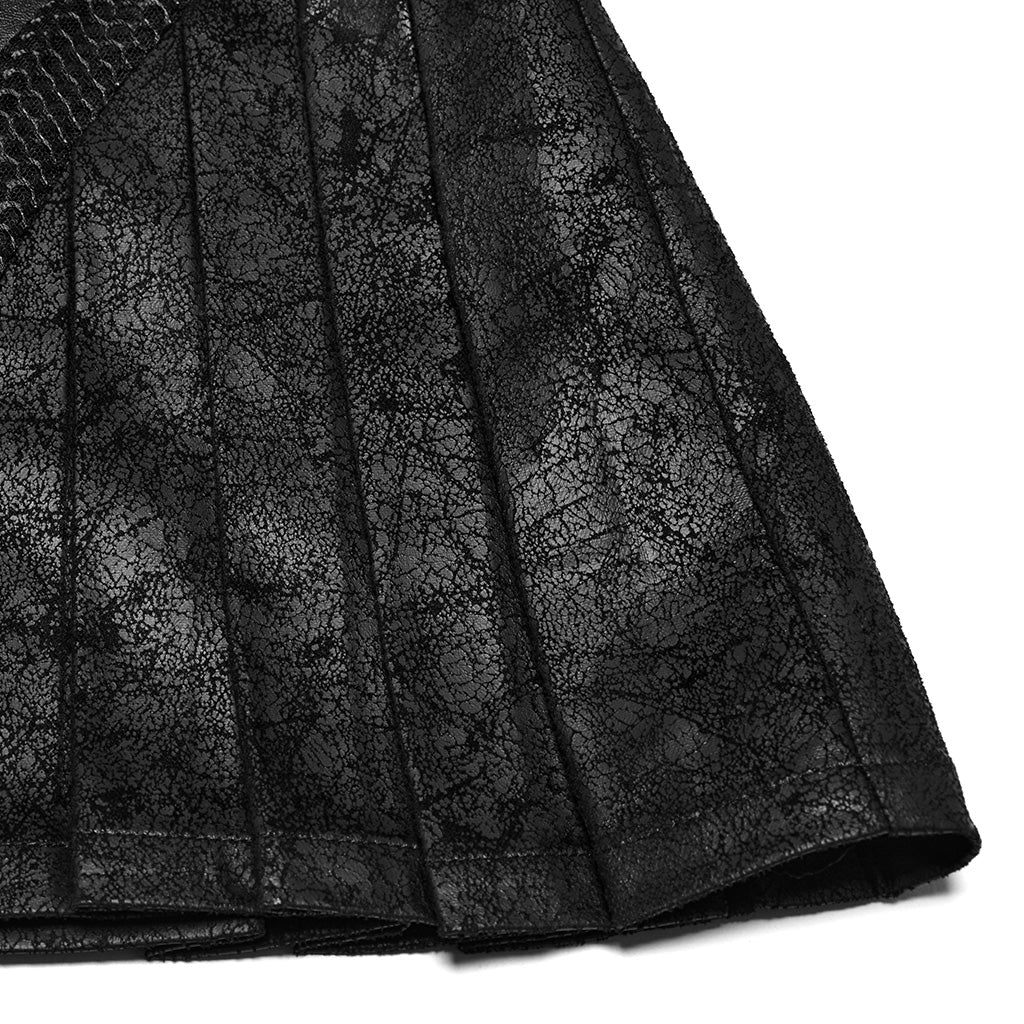 Punk personalized pleated leather skirt - Image 2
