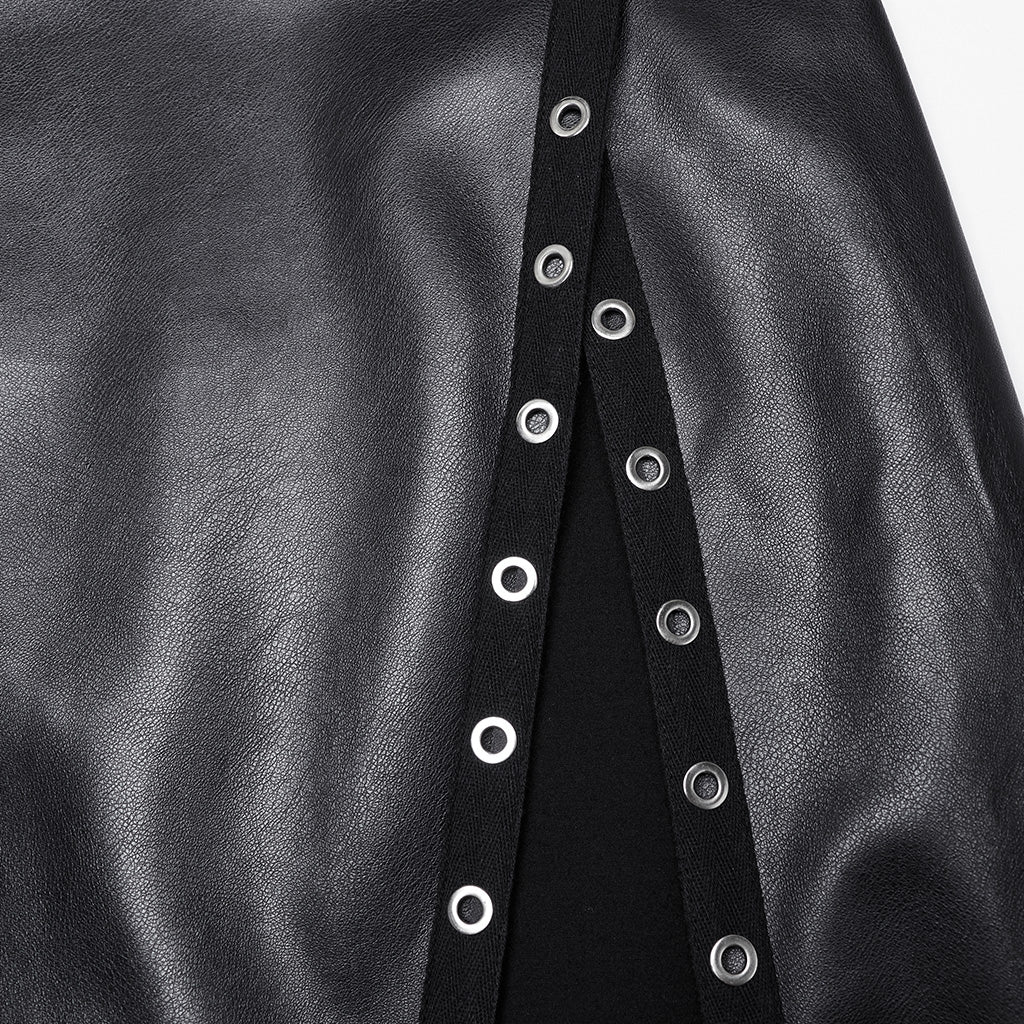 Punk Metal Leather Skirt - Image 7