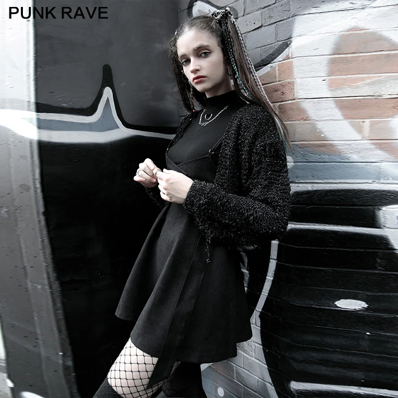 Punk pretend Waist sealing with tight-waist braces overskirt - Image 2