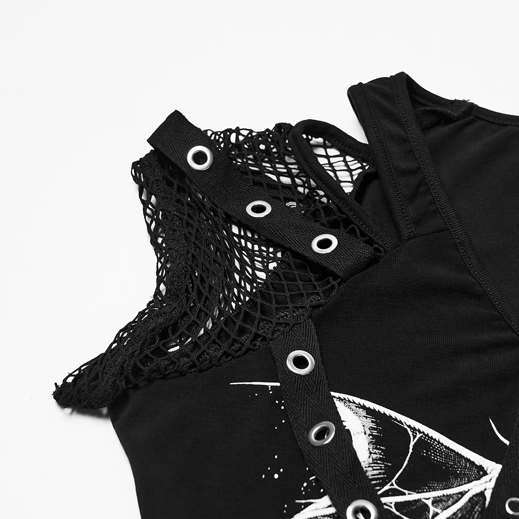 Punk cross print printed T-shirt - Image 4