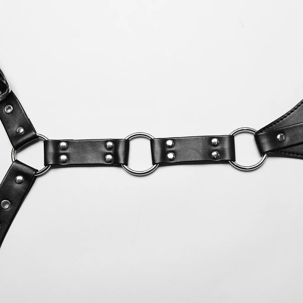 PUNK PU Leather Choker Harness - Image 5