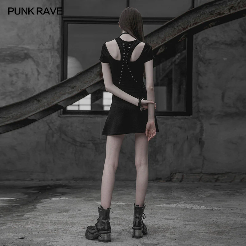 Punk Rave Corn Tie Rope Knitted Dress - Image 3
