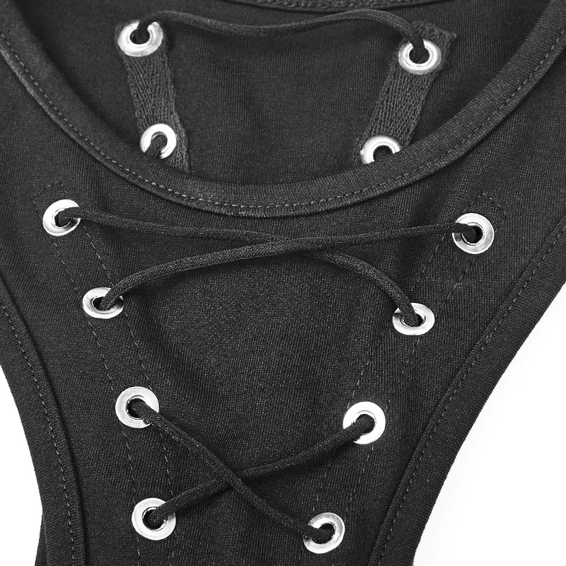 Punk Rave Corn Tie Rope Knitted Dress - Image 5
