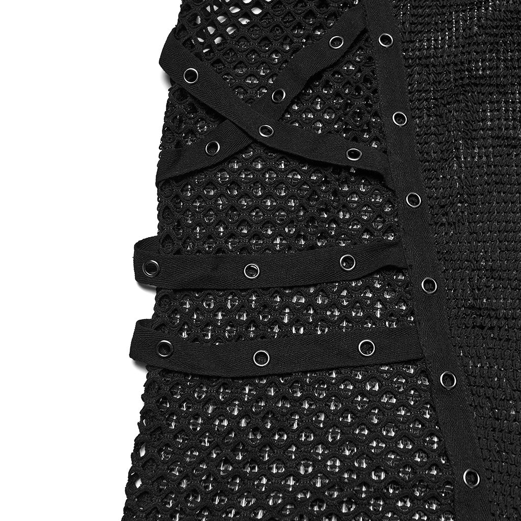 Punk Rebellious Sexy Mesh T-shirt - Image 8