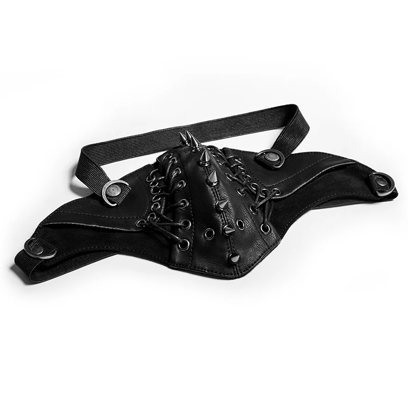 Punk Rivet Face Sexy Leather Mask Accessories - Image 10