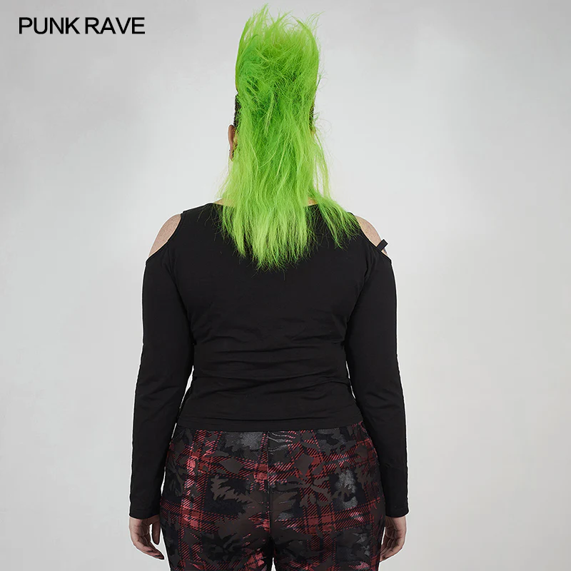 punk sexy cracked long-sleeved T-shirt - Image 3
