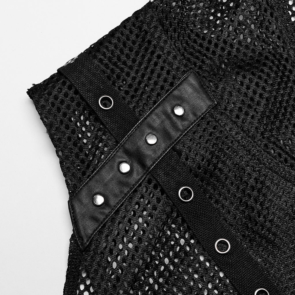 Punk Sexy hollow out hooded vest - Image 2