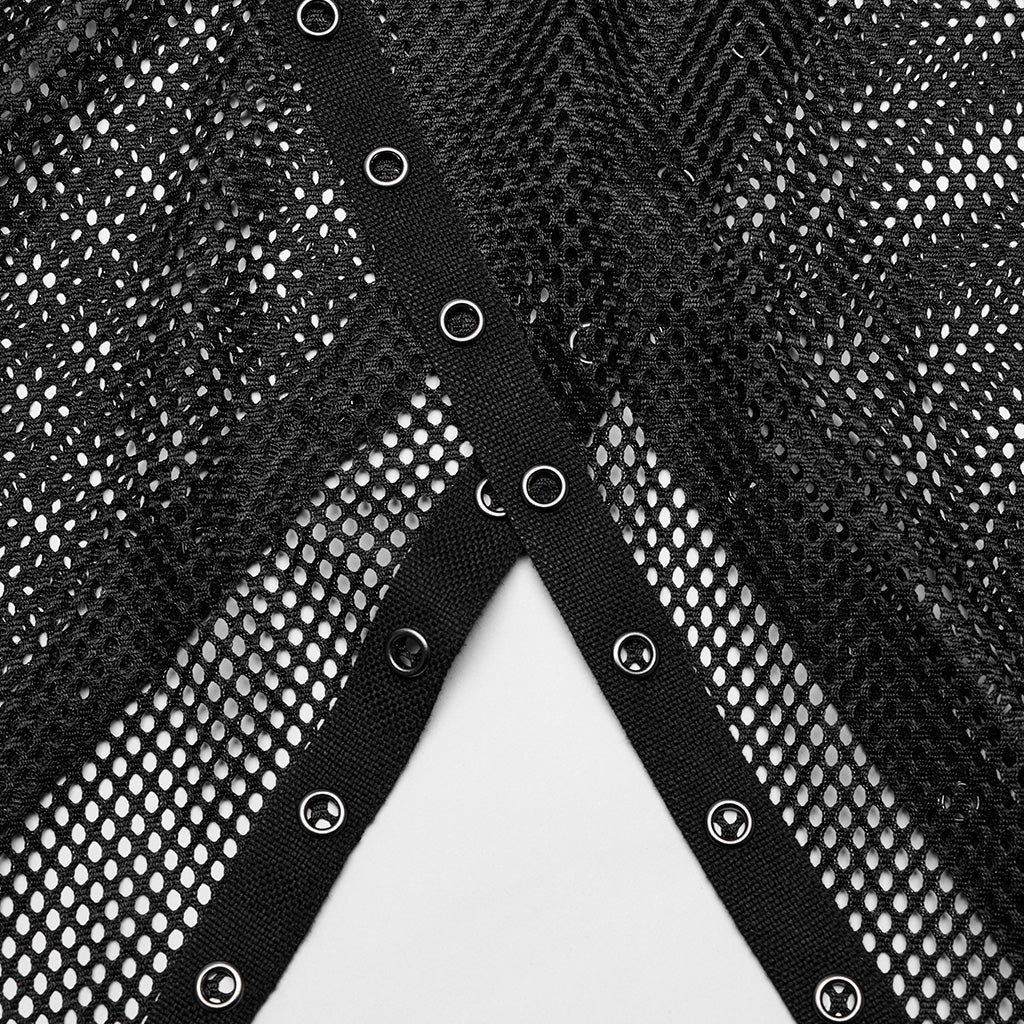 Punk Sexy hollow out hooded vest - Image 4