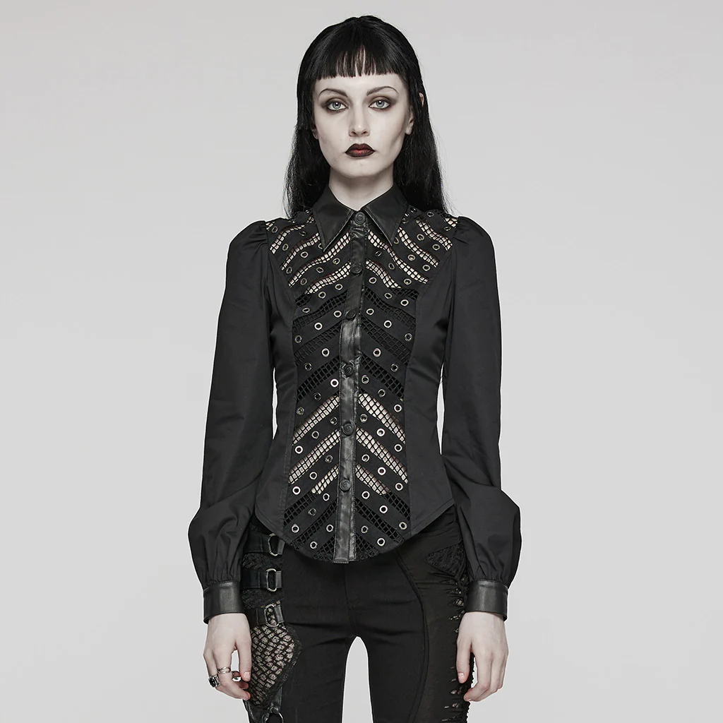Punk sexy hollow shirt