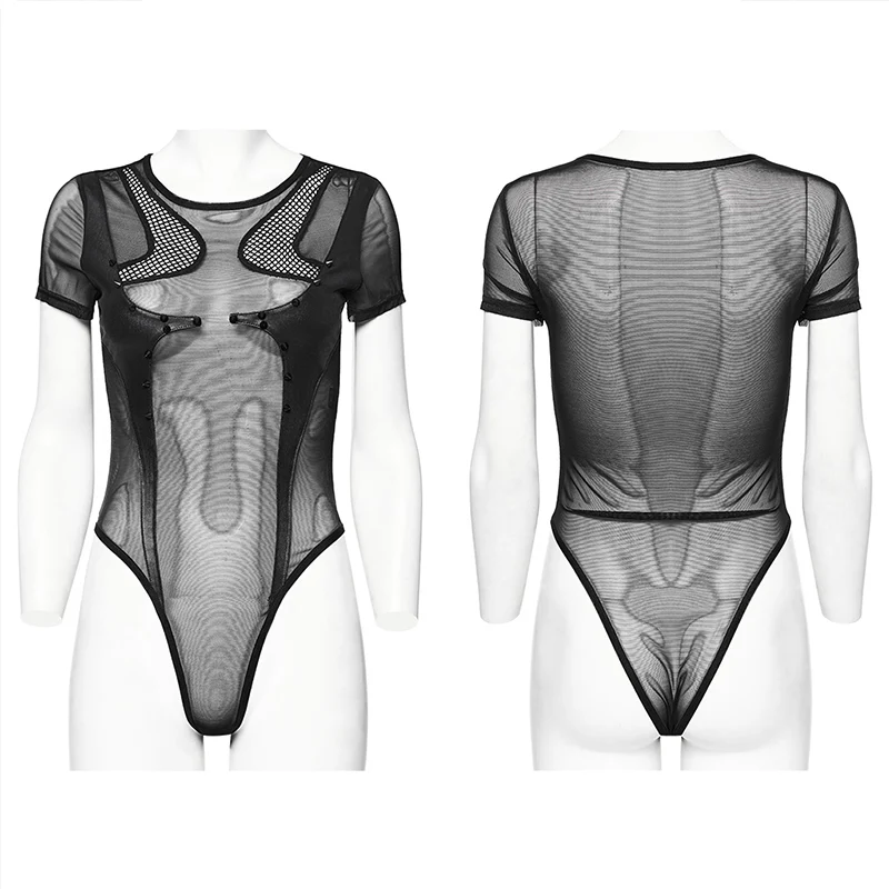 PUNK Sexy Mesh Bodysuit - Image 2