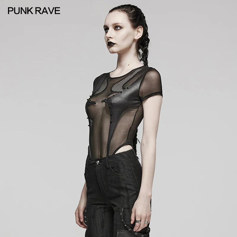 PUNK Sexy Mesh Bodysuit - Image 3