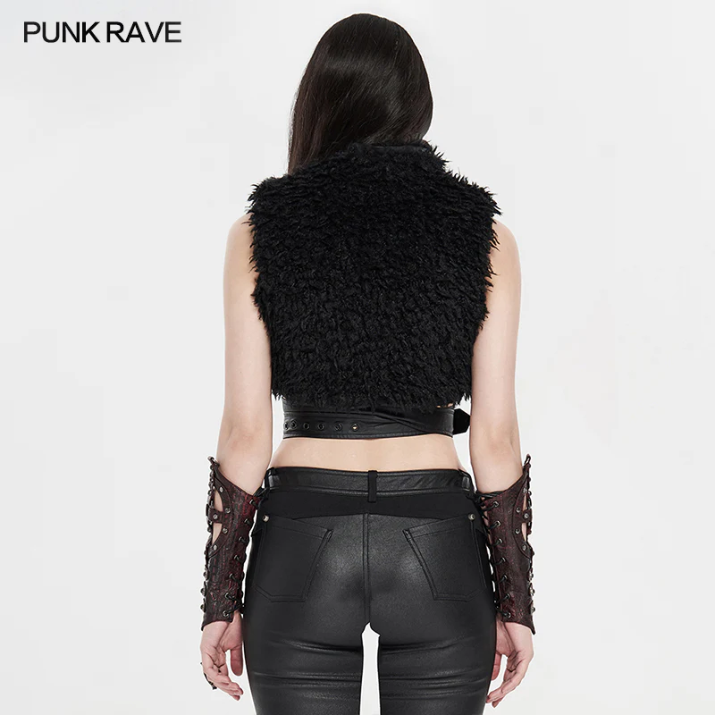 Punk Short Stand Collar Waistcoat - Image 3