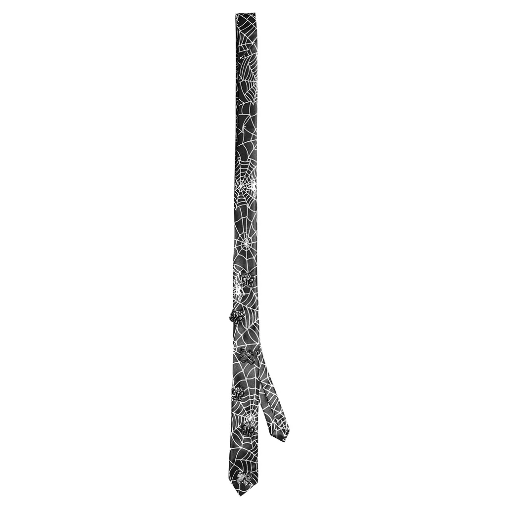 Punk Skeleton Spider Web Tie - Image 2
