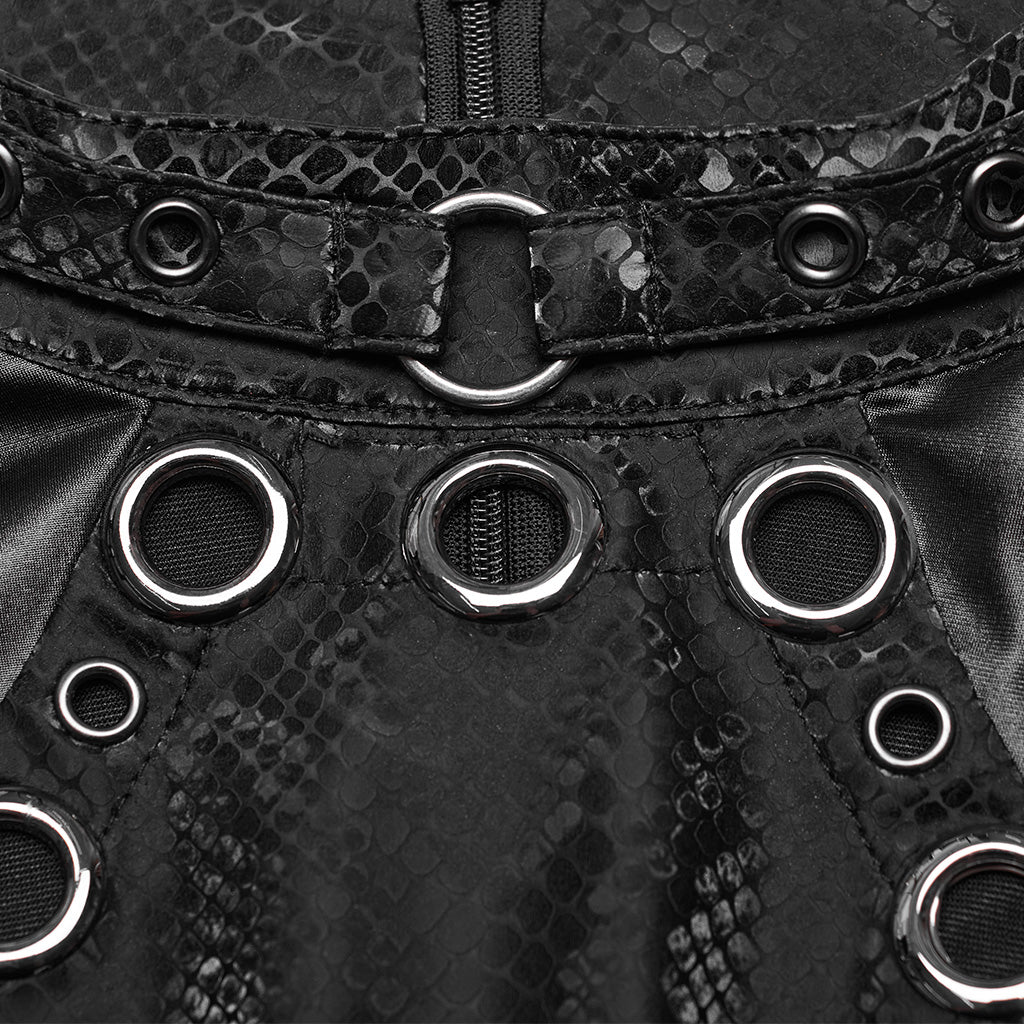 PUNK Snake Pattern Mesh Top - Image 3