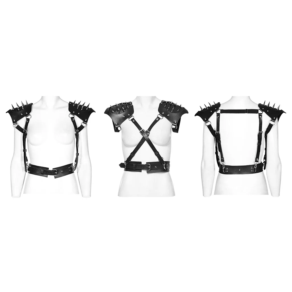 Punk Spiked Shoulder Armor Harness - Image 6