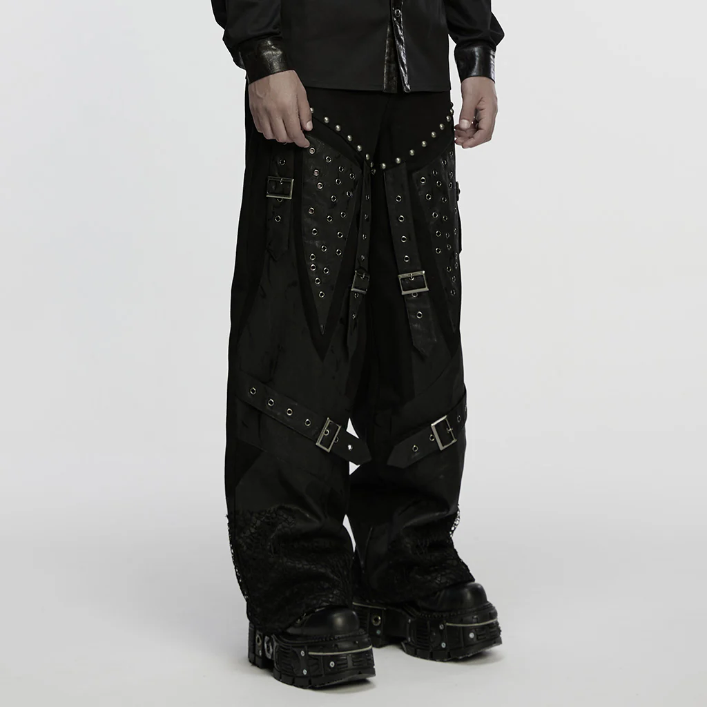 Punk street rock straight pants - Image 3