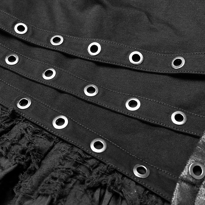 Punk Stretch Knitting Deep V Asymmetrical Dress - Image 5