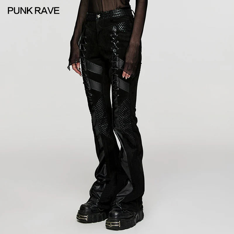 Punk suede flared pants - Image 2