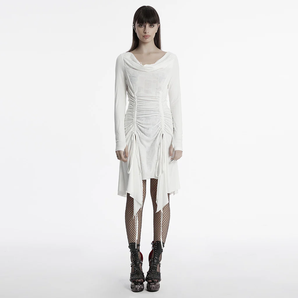 Punk swing collar dress