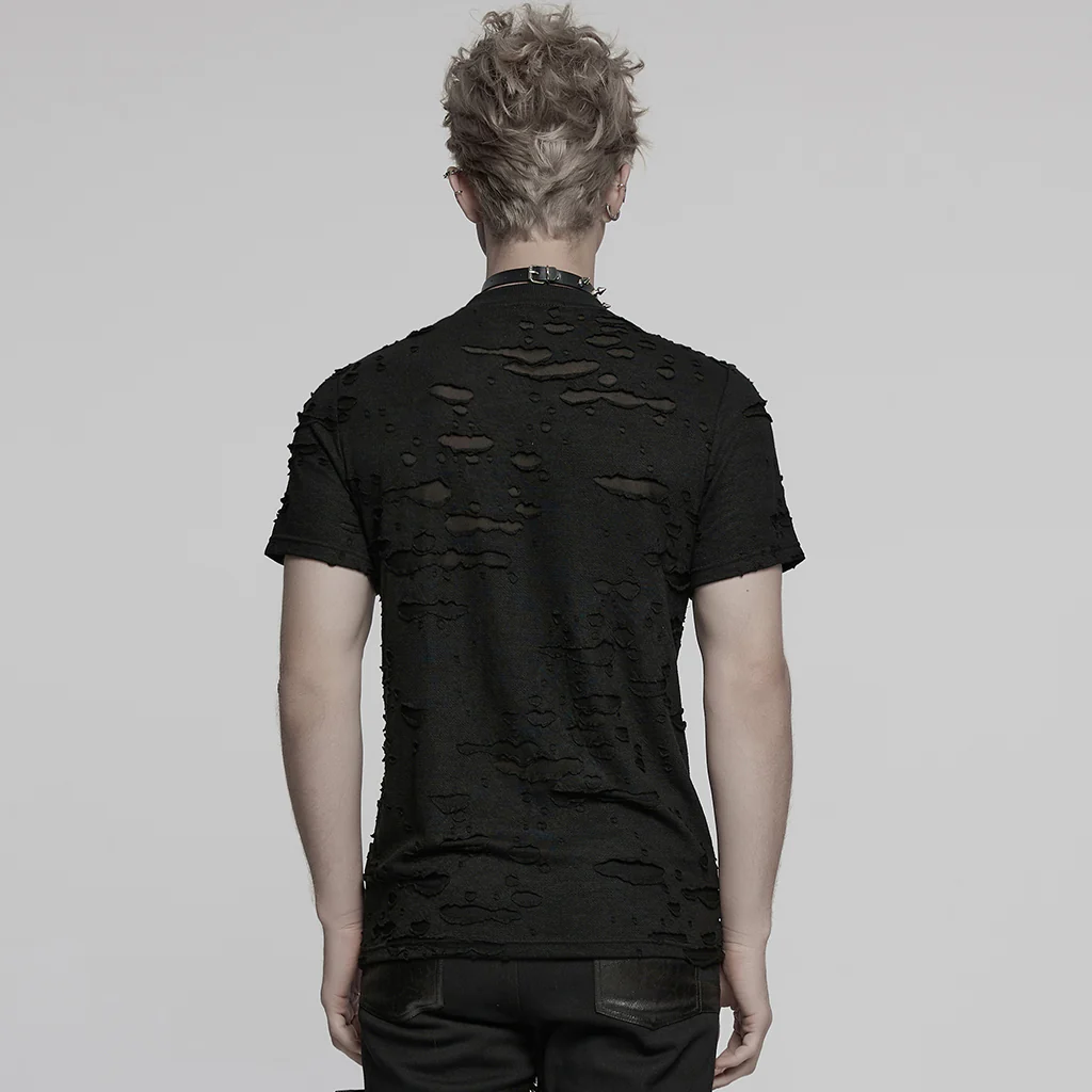 Punk Tattered Visual T-shirt - Image 4