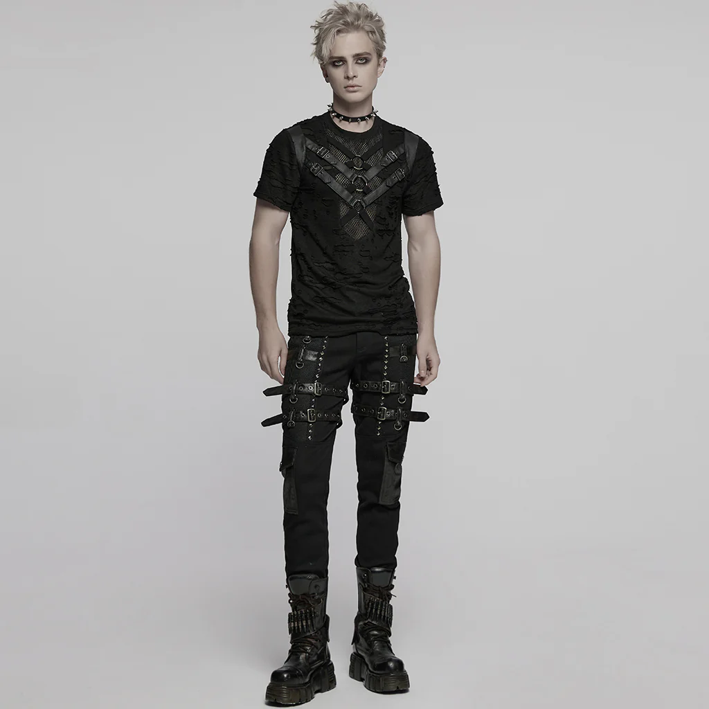 Punk Tattered Visual T-shirt - Image 5