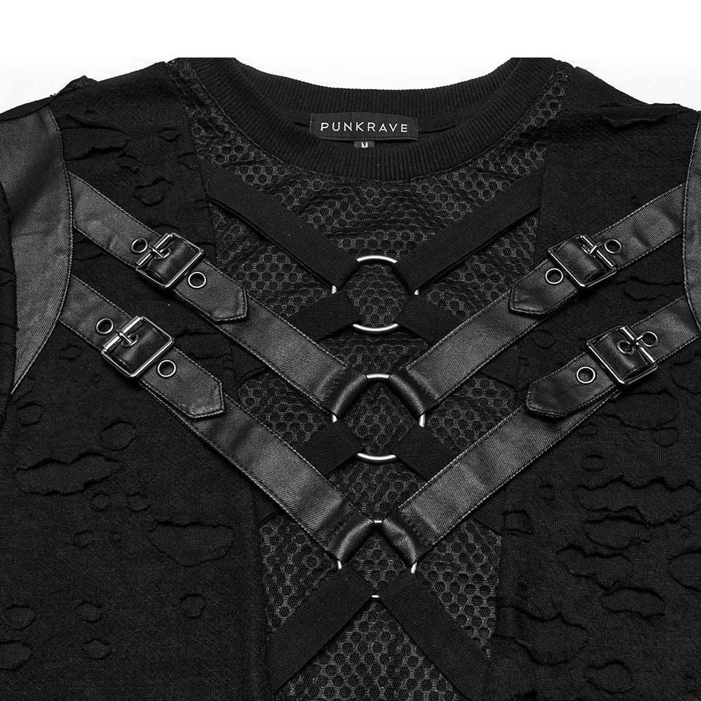 Punk Tattered Visual T-shirt - Image 7