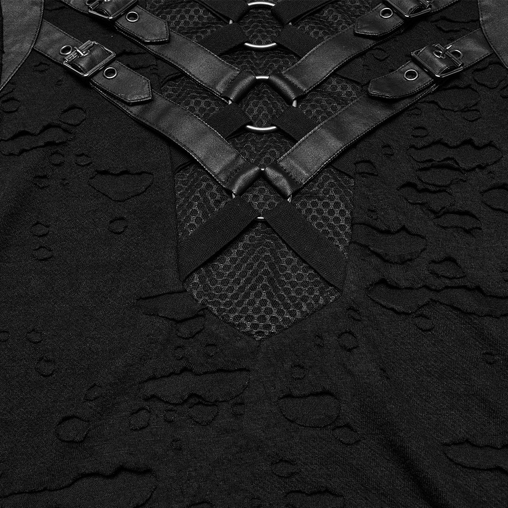 Punk Tattered Visual T-shirt - Image 8