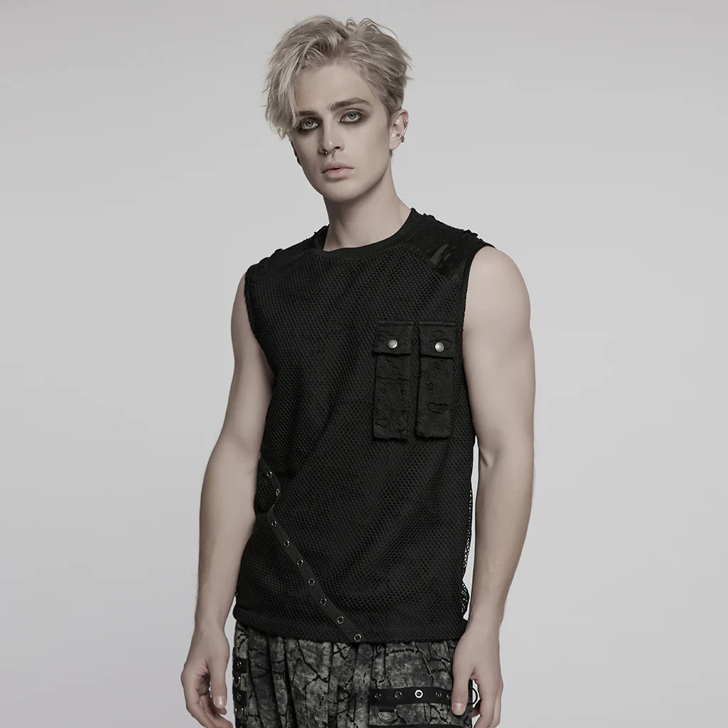 Punk Tie-dyed Vest For Men