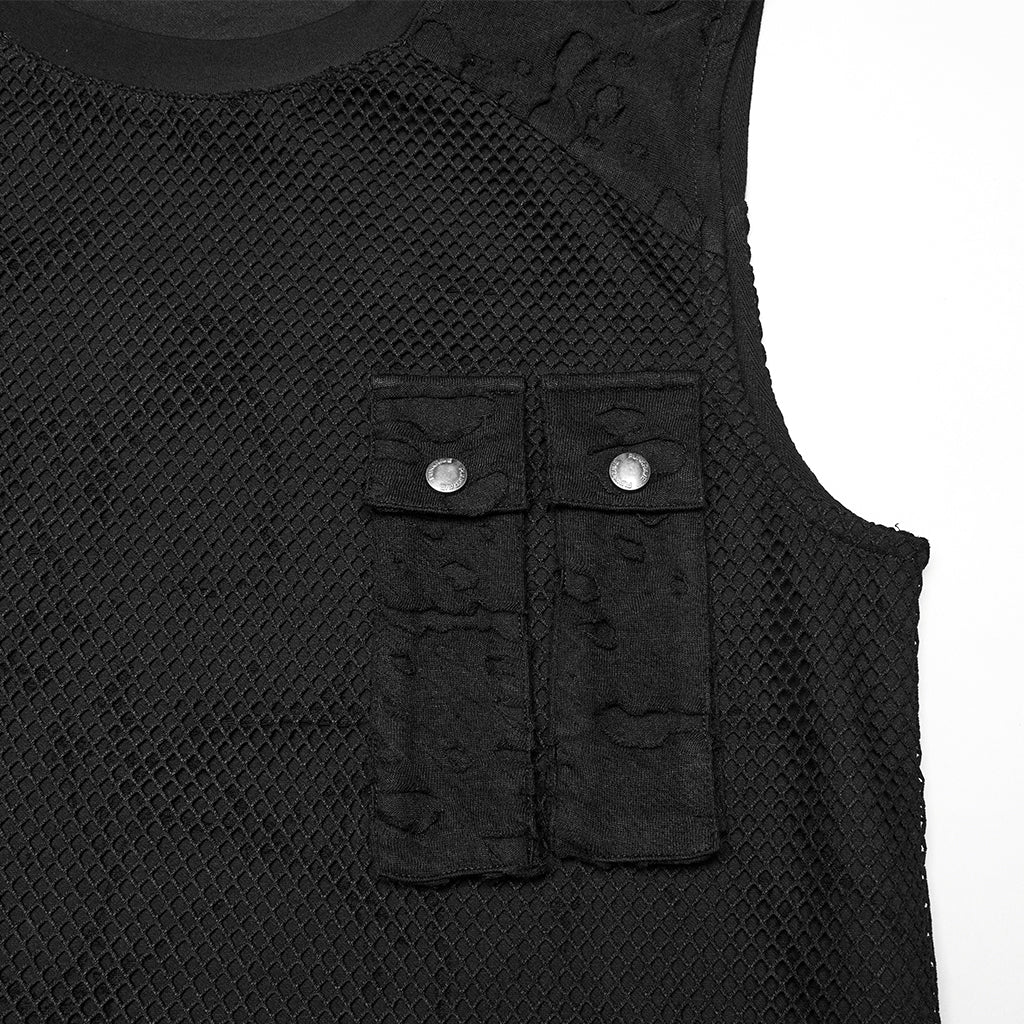 Punk Tie-dyed Vest For Men - Image 17