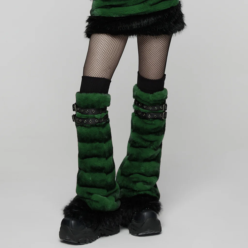 Punk Ultra-Soft Fur Leg Warmers - Image 12