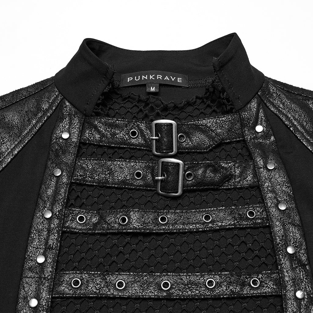 Punk visual personality mesh vest - Image 7