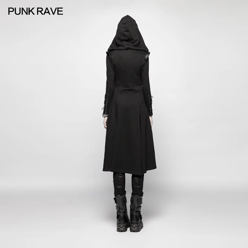 Punk WOMENS DARK Hooded Knit Jacket