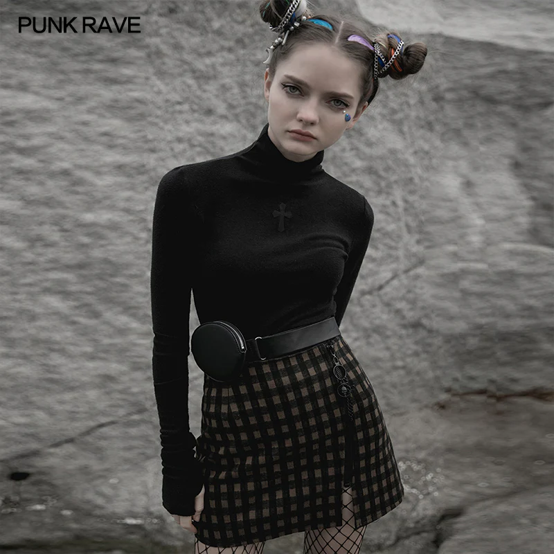 Pure dark series high-neck tight T-shirt - Image 3