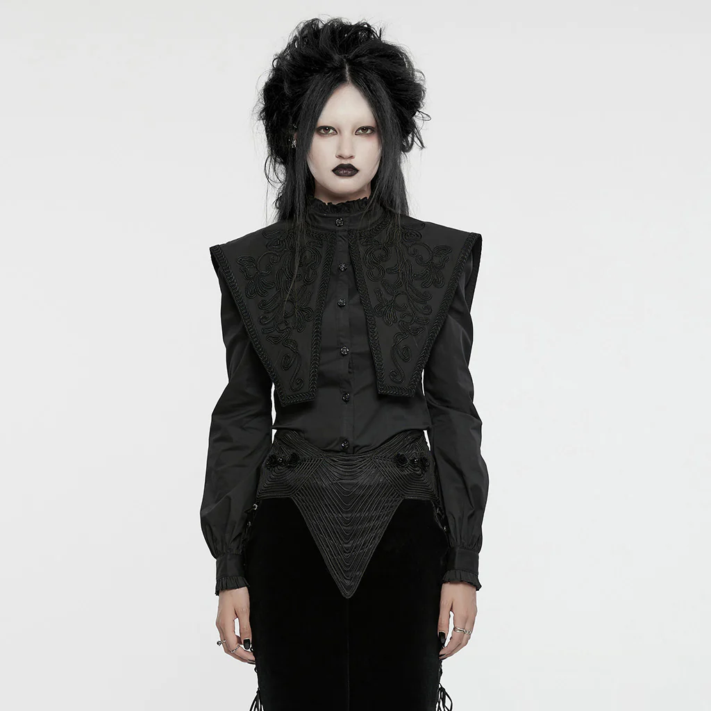 Retro goth wide shoulder shirt - Image 10