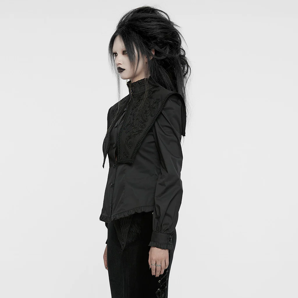 Retro goth wide shoulder shirt - Image 11