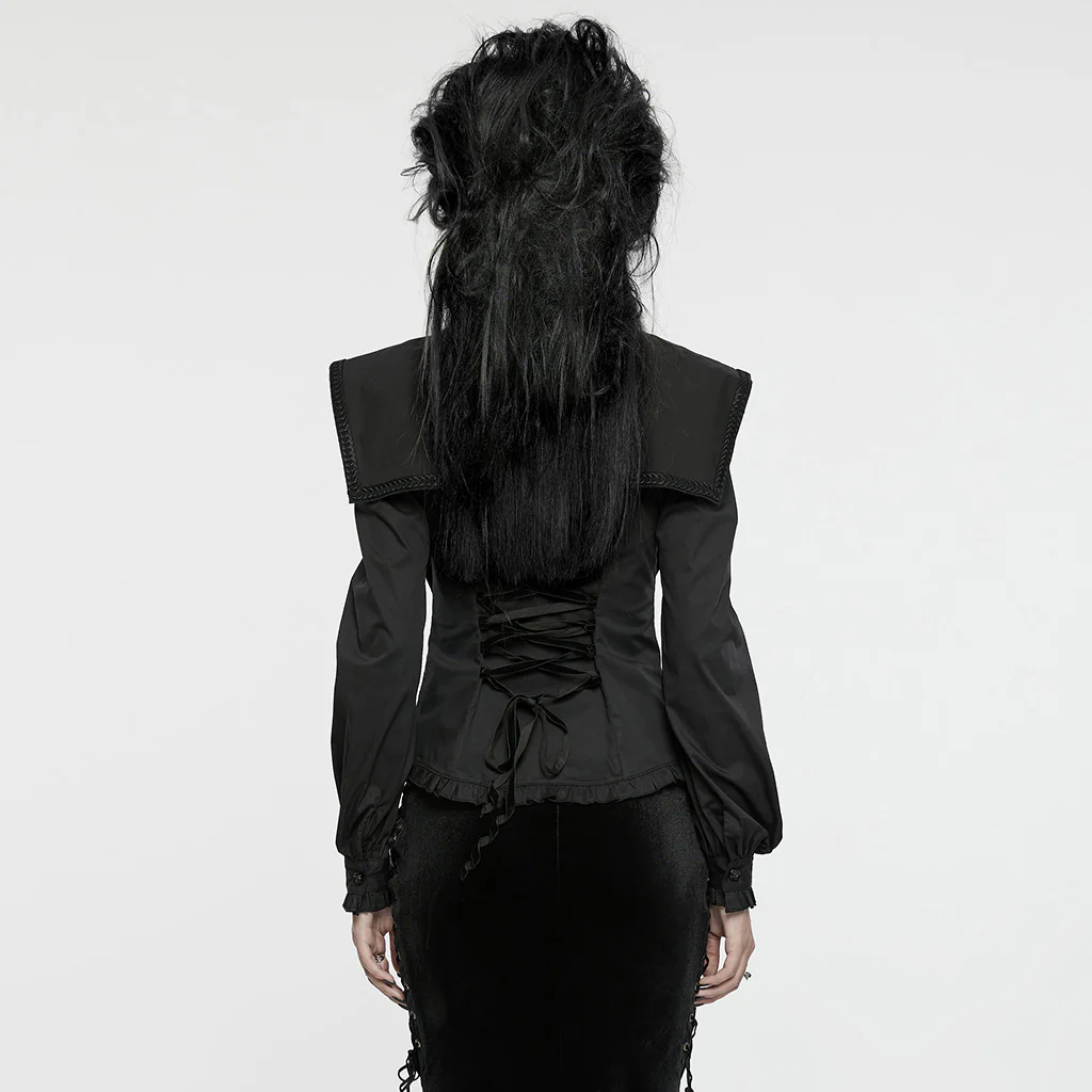 Retro goth wide shoulder shirt - Image 12