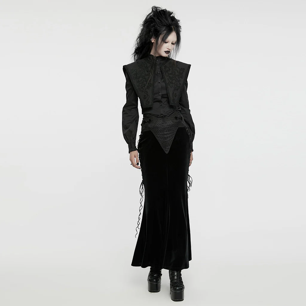 Retro goth wide shoulder shirt - Image 13