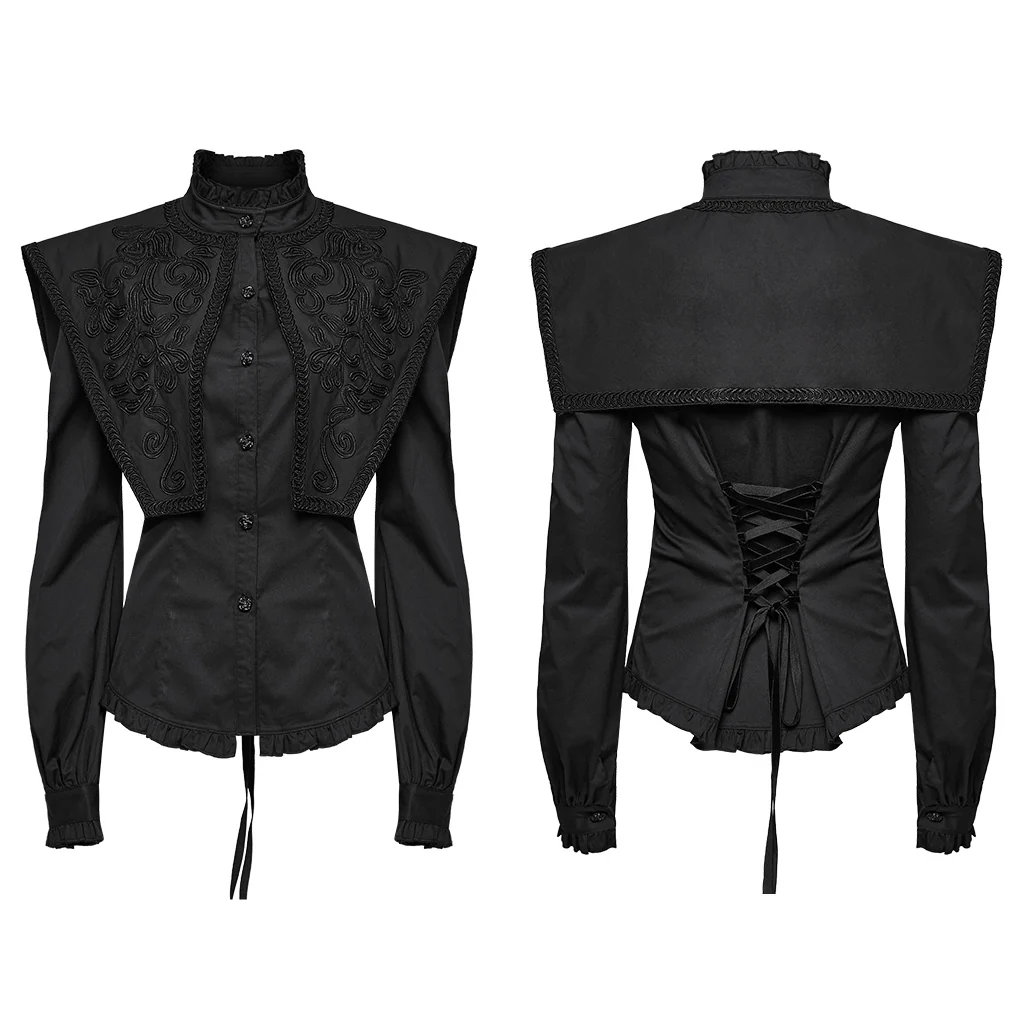 Retro goth wide shoulder shirt - Image 14