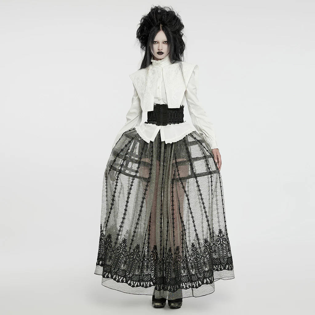 Retro goth wide shoulder shirt - Image 5
