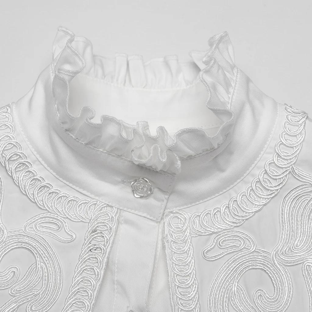 Retro goth wide shoulder shirt - Image 7