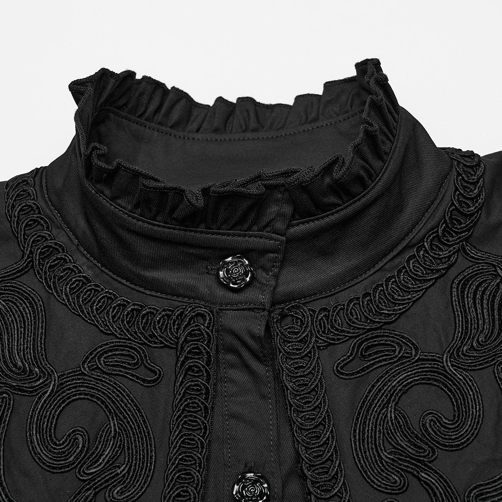 Retro goth wide shoulder shirt - Image 9