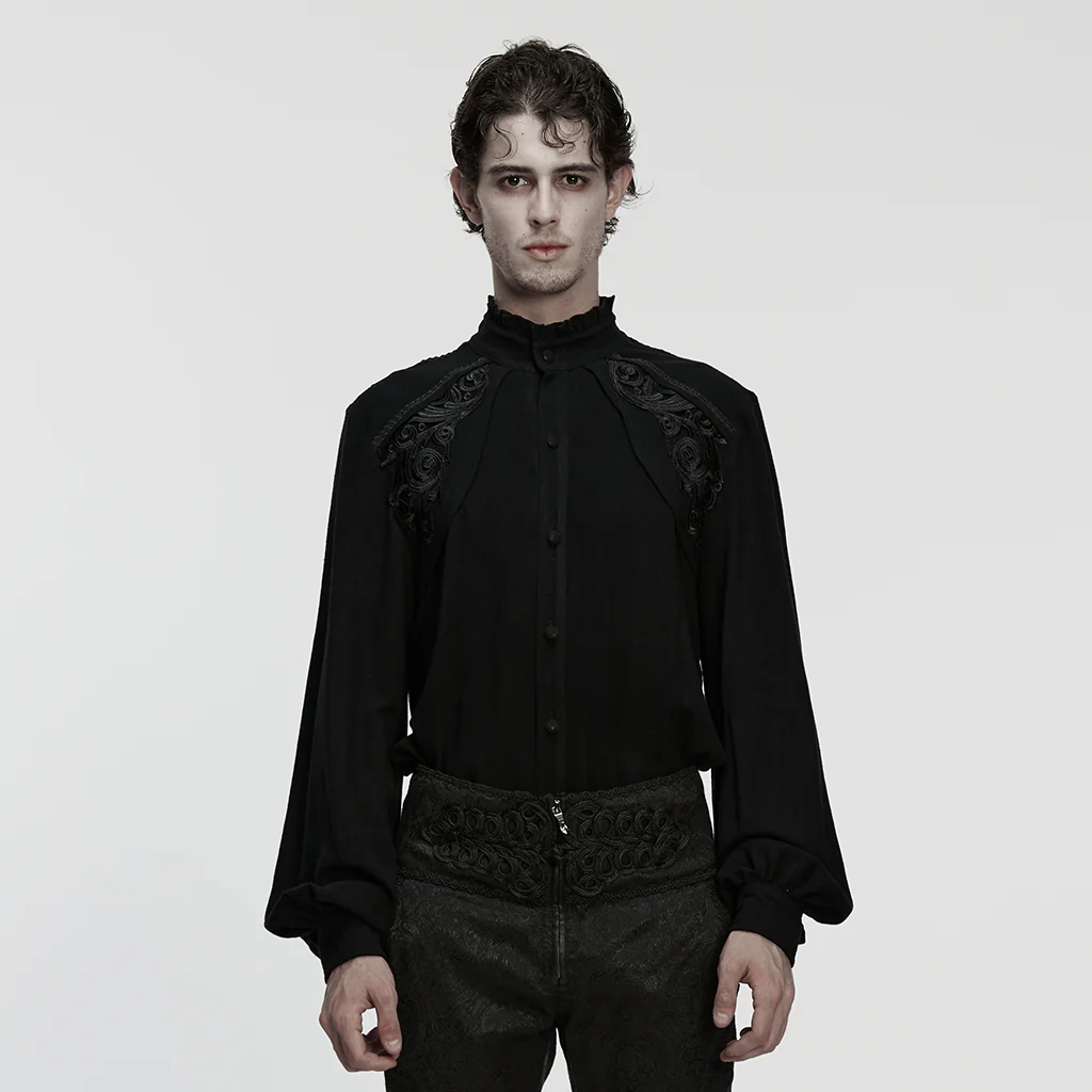 Retro Gothic Romance Shirt For Men