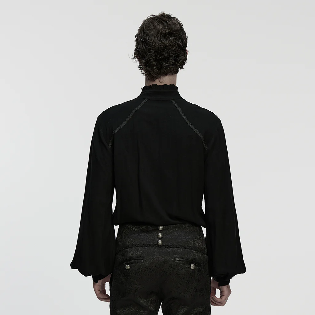 Retro Gothic Romance Shirt For Men - Image 13
