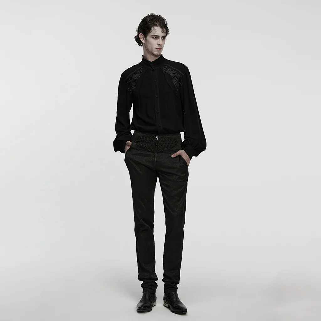 Retro Gothic Romance Shirt For Men - Image 14