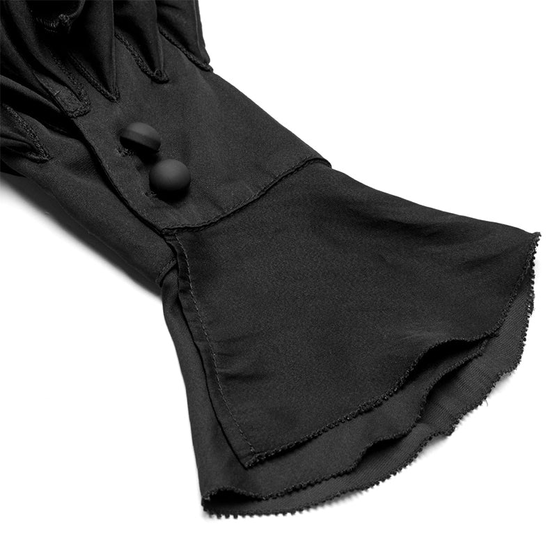 Rococo v-neck shirt with pleated bubble sleeves - Image 5