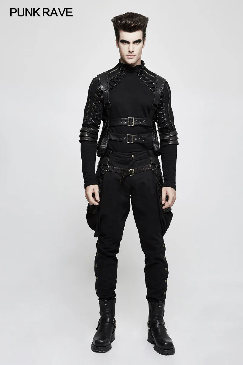 Rough-texture Punk Accessories Straps With Bags And Adjustable Buckle - Image 6